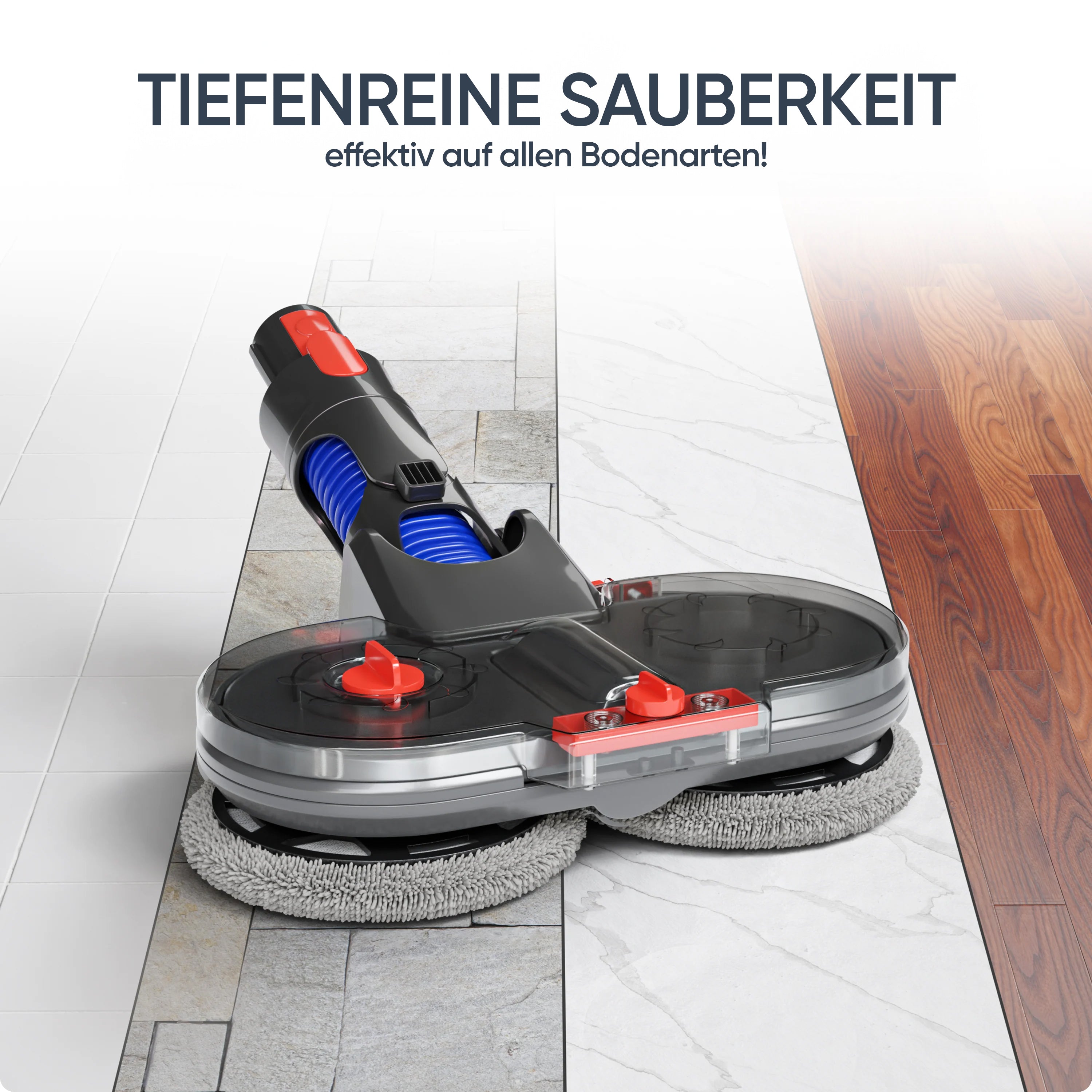 Dyclean Elektrischer Wischaufsatz passend für Dyson inkl. 6 Wischpads