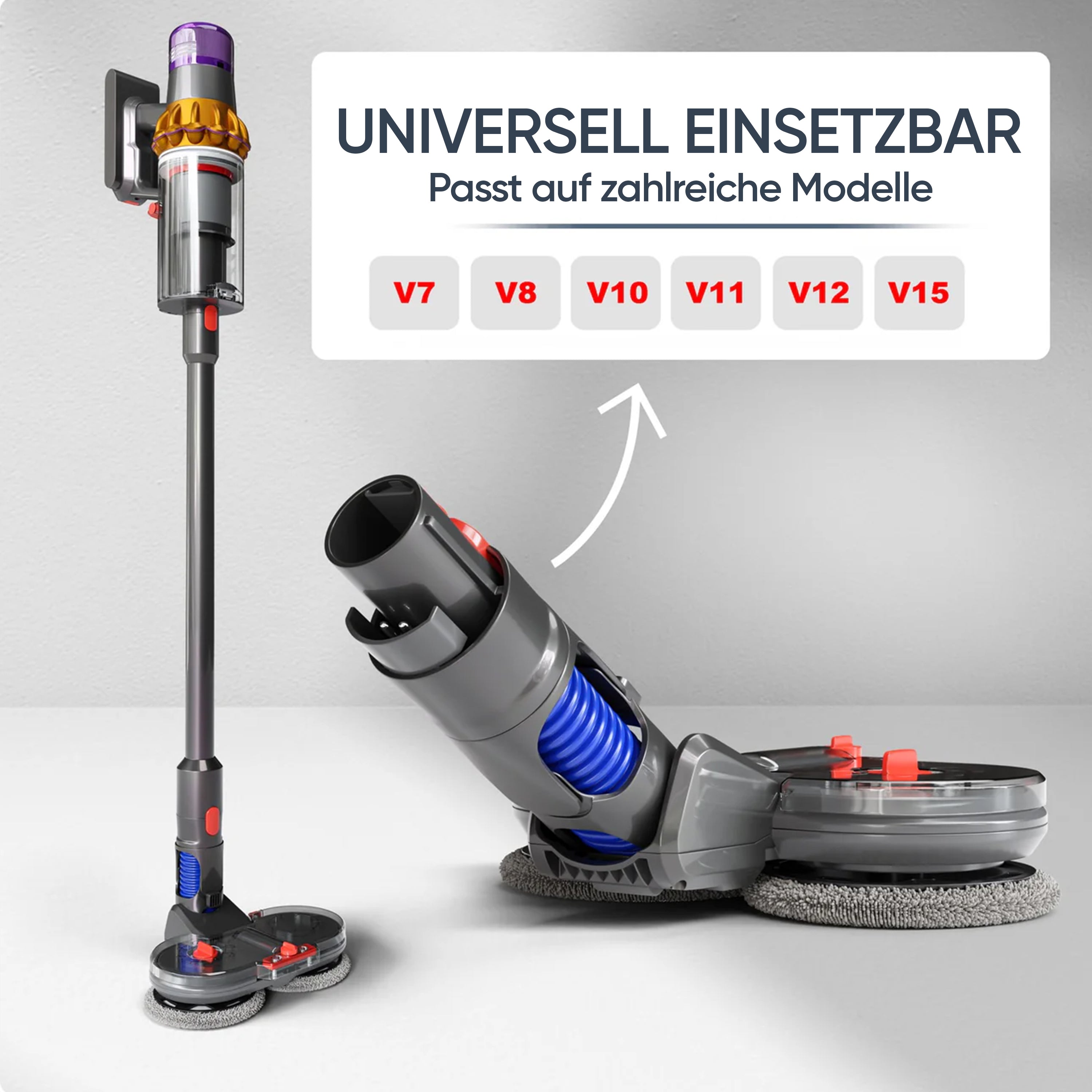 Elektrischer Wischaufsatz passend für Dyson (inkl. 6 Wischpads)